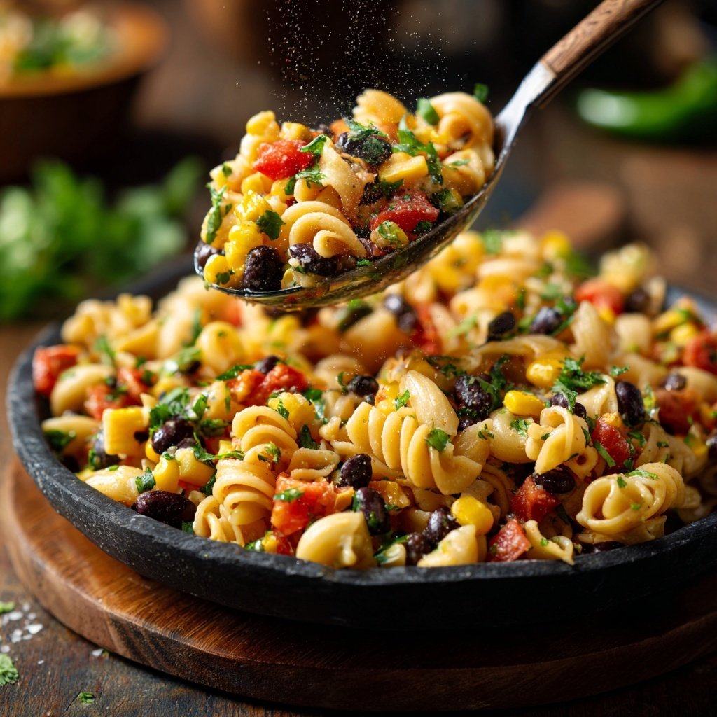 Quick Taco Pasta Salad With Corn And Black Beans