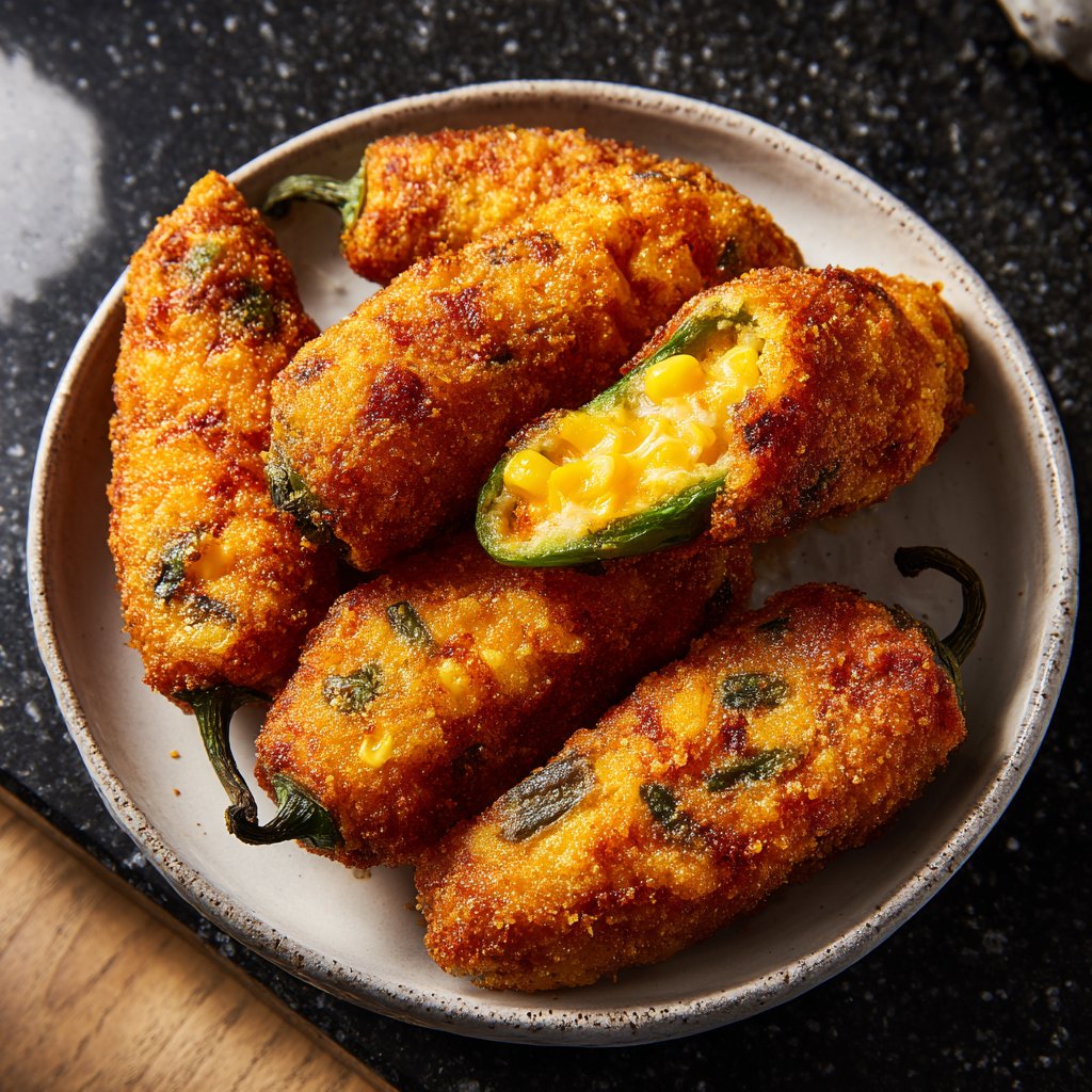 Jalapeno Poppers Stuffed with Corn