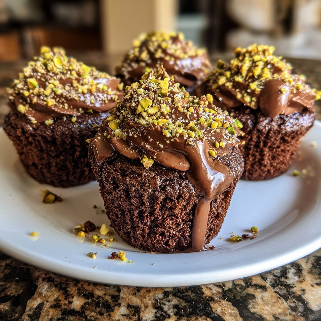Chocolate Pistachio Cupcakes