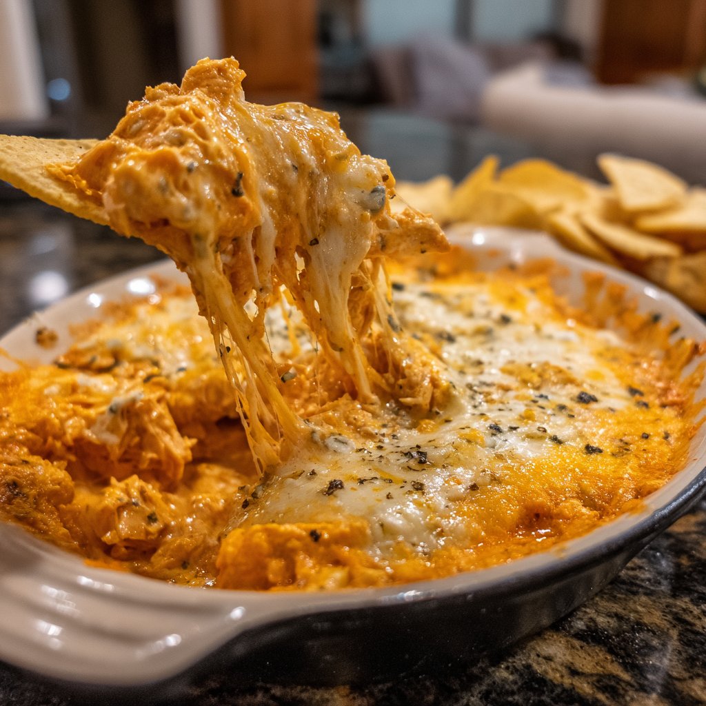 Spicy Buffalo Chicken Dip Appetizer