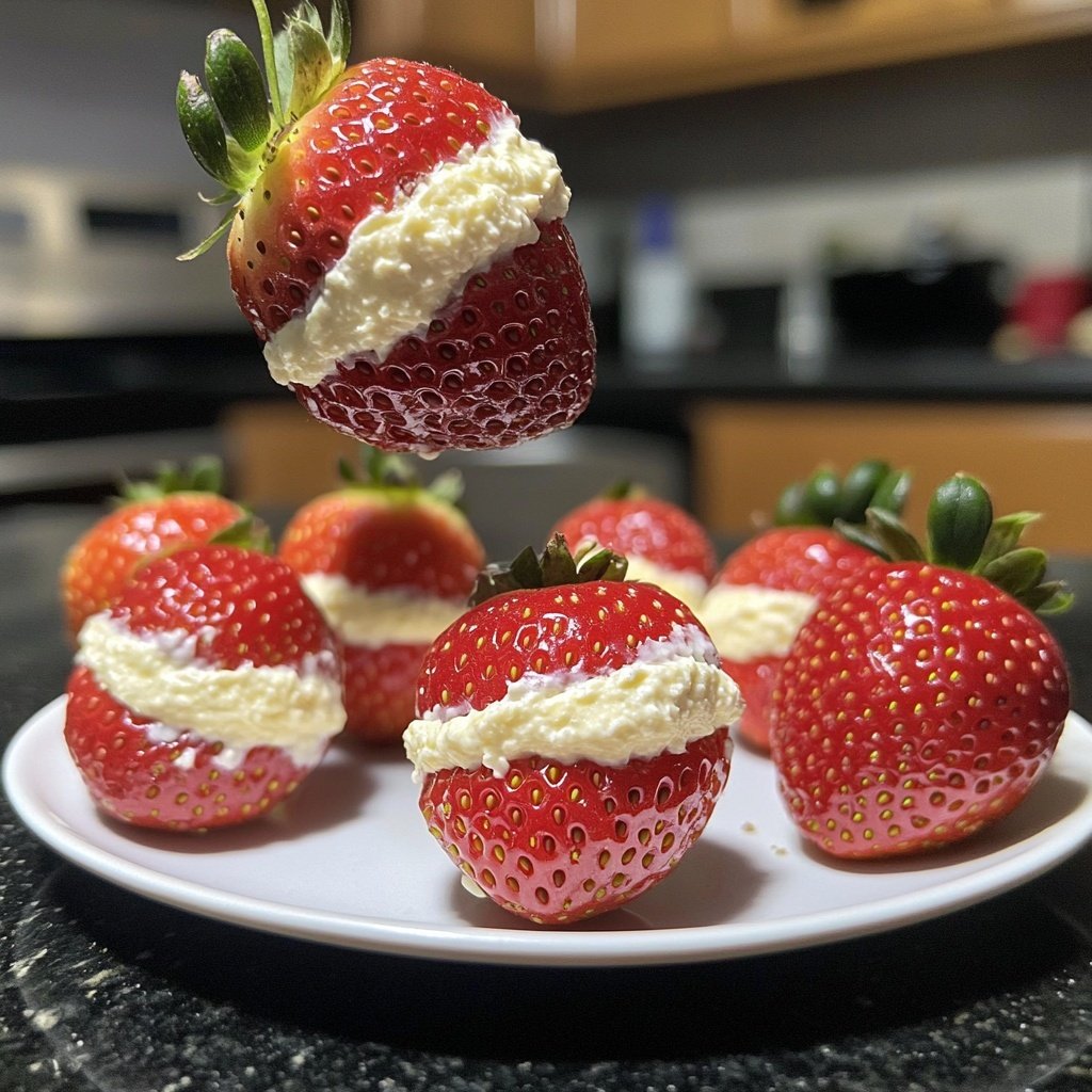 Cheesecake Stuffed Strawberries