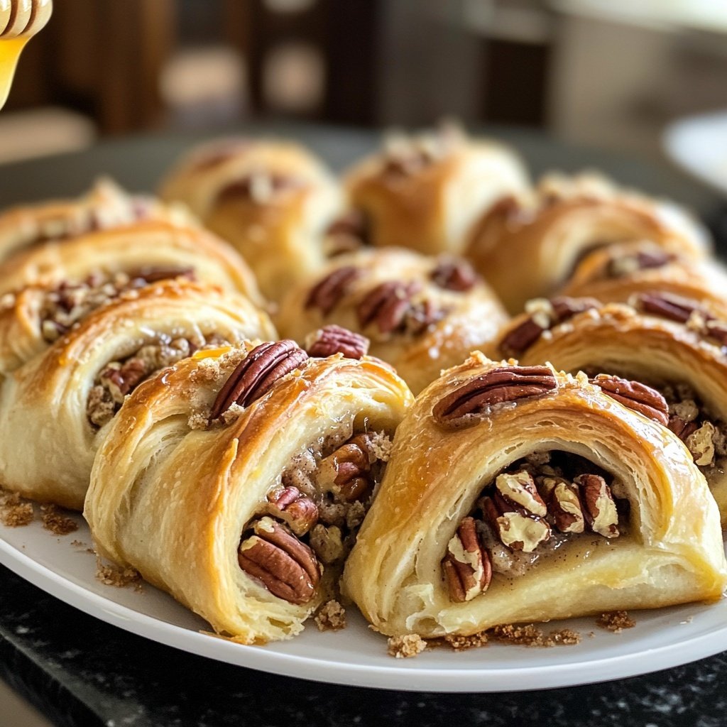 Buttery Crescent Rolls with Pecan Filling