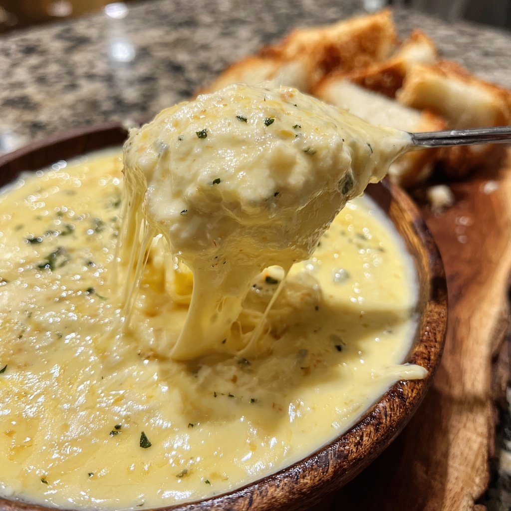 Fondue with Goat Cheese and Herbs