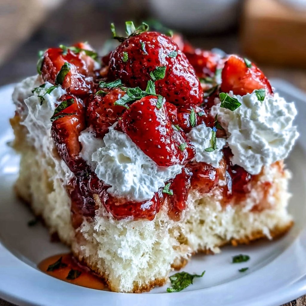 Strawberry Shortcake Sheet Cake