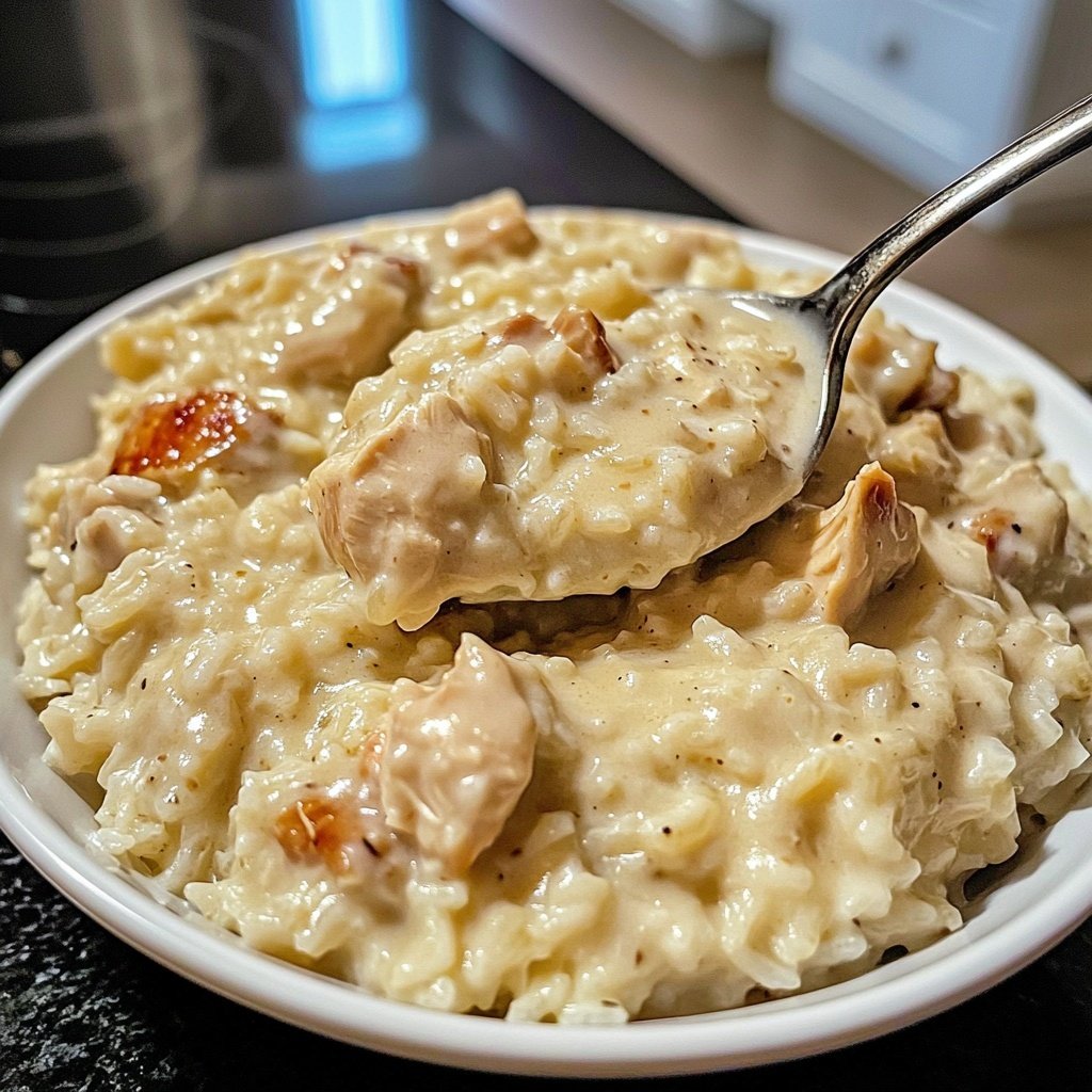 Creamy Slow Cooker Chicken and Rice