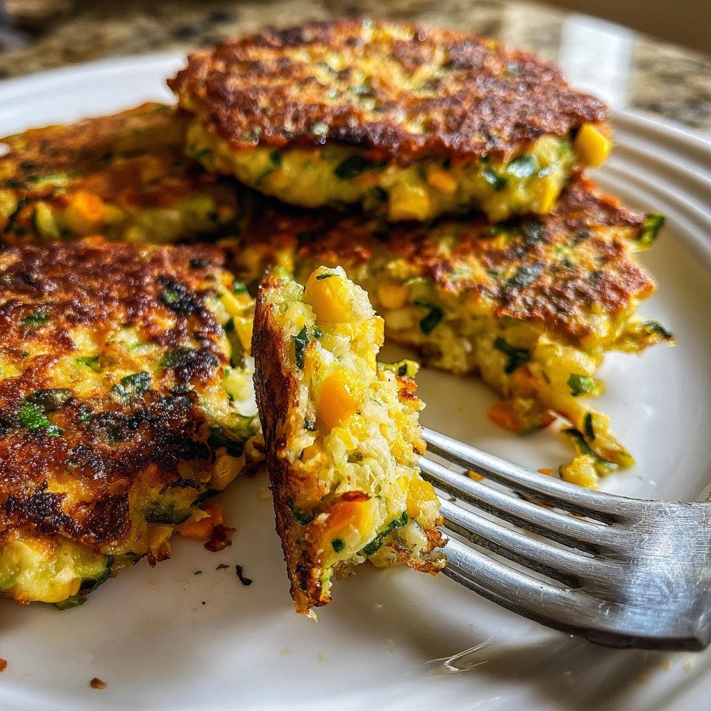 Baked Sweet Corn Veggie Fritters