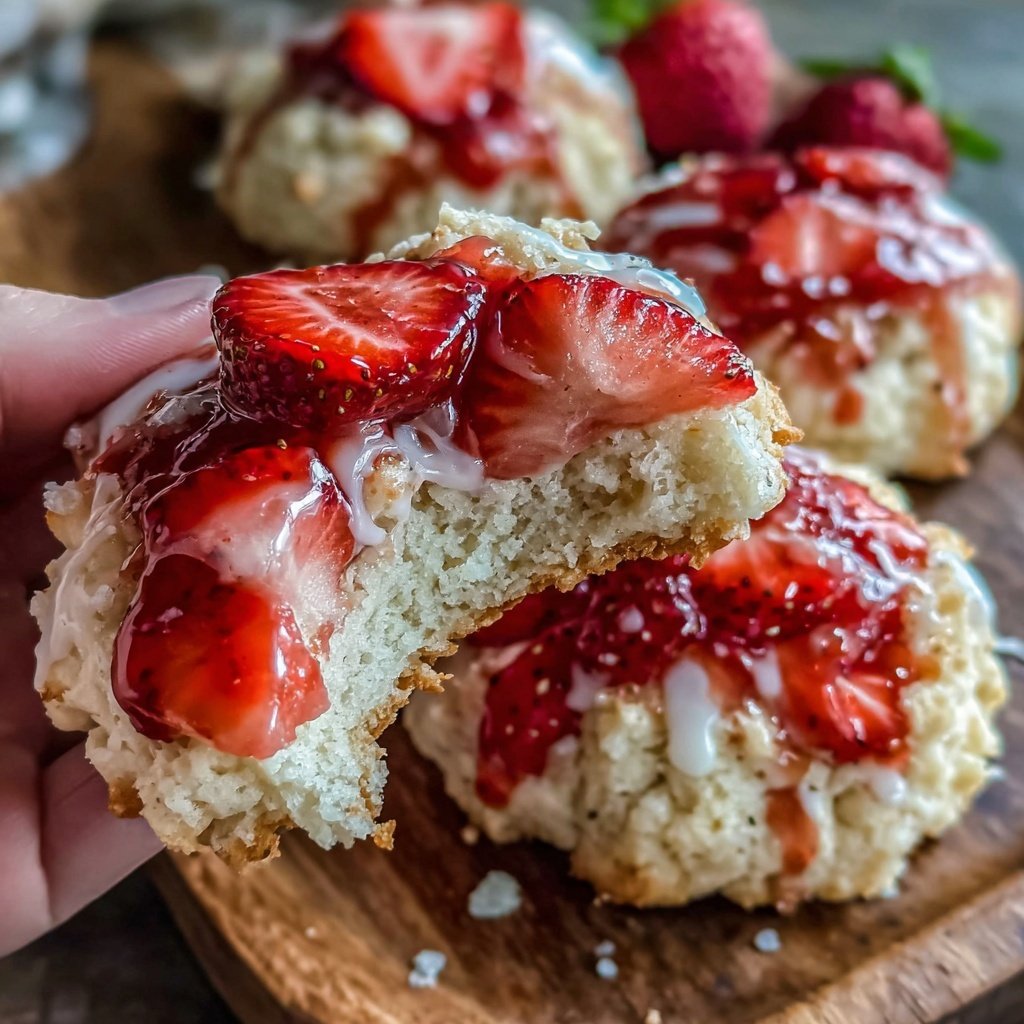 Spring Cookies With Strawberry Glaze
