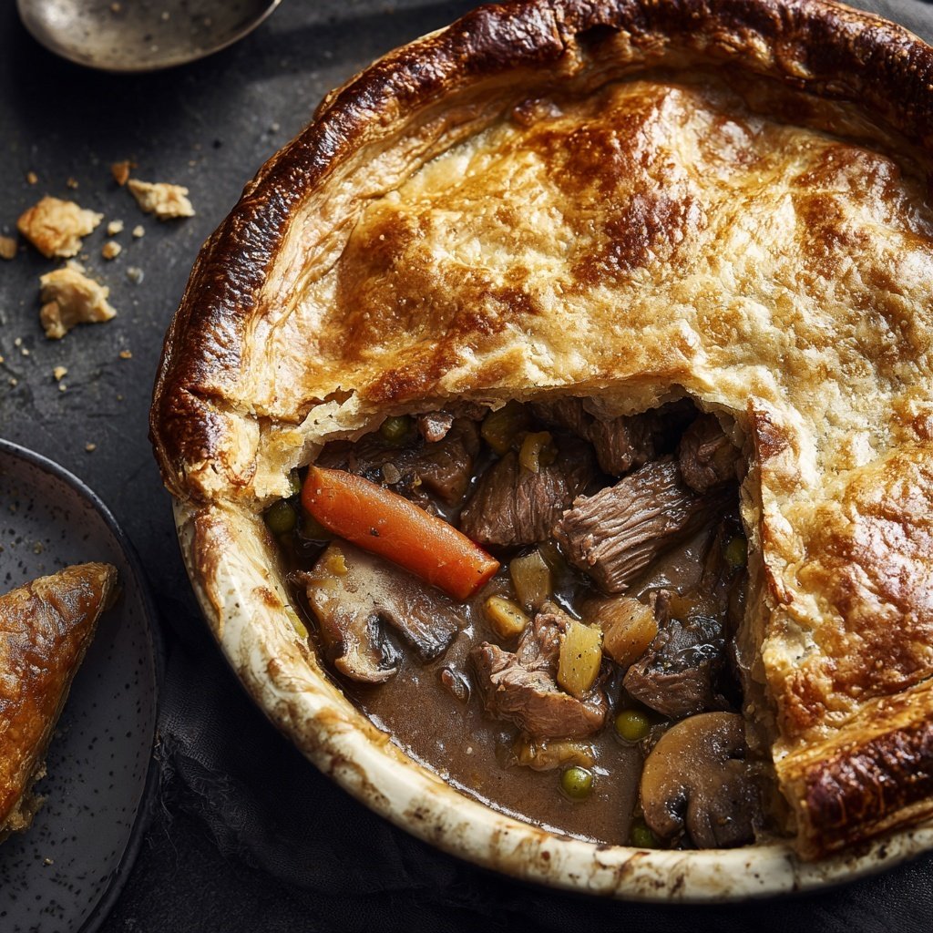 Comfort Food Beef and Mushroom Pot Pie