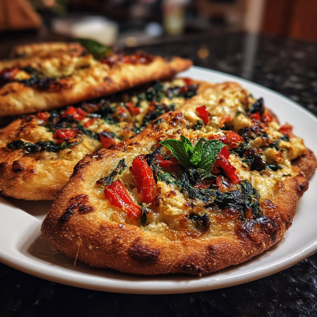 Baked Veggie Stuffed Flatbreads