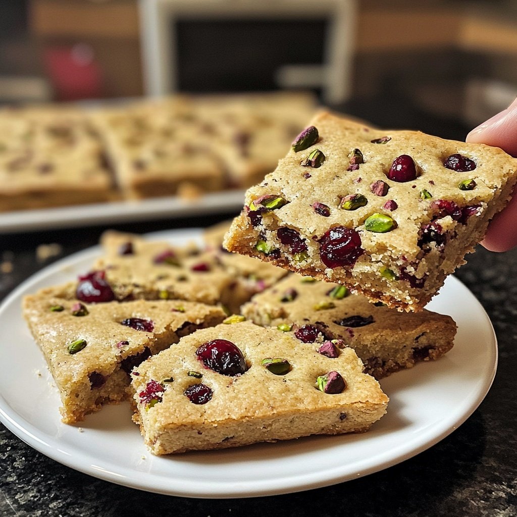 Cranberry Pistachio Shortbread - An Organized Chaos