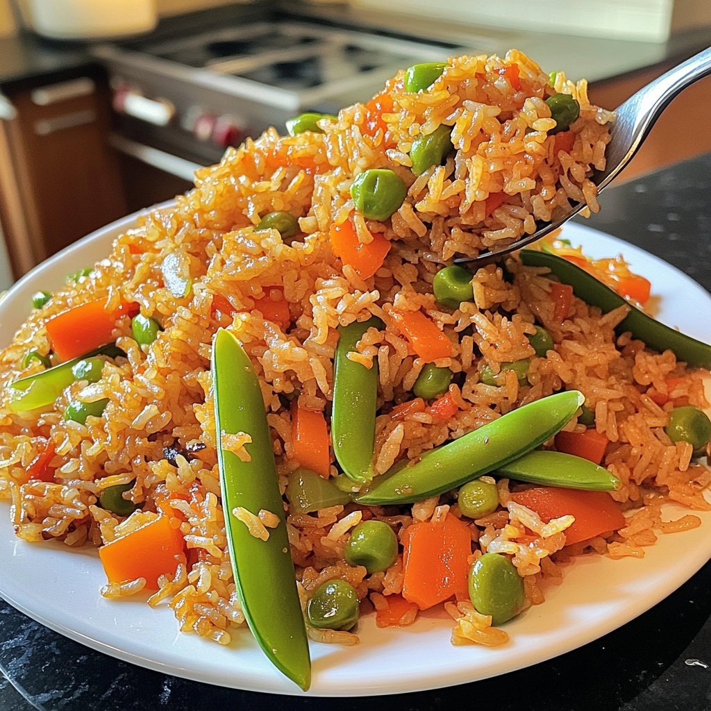 Simple Veggie Fried Rice Lunch