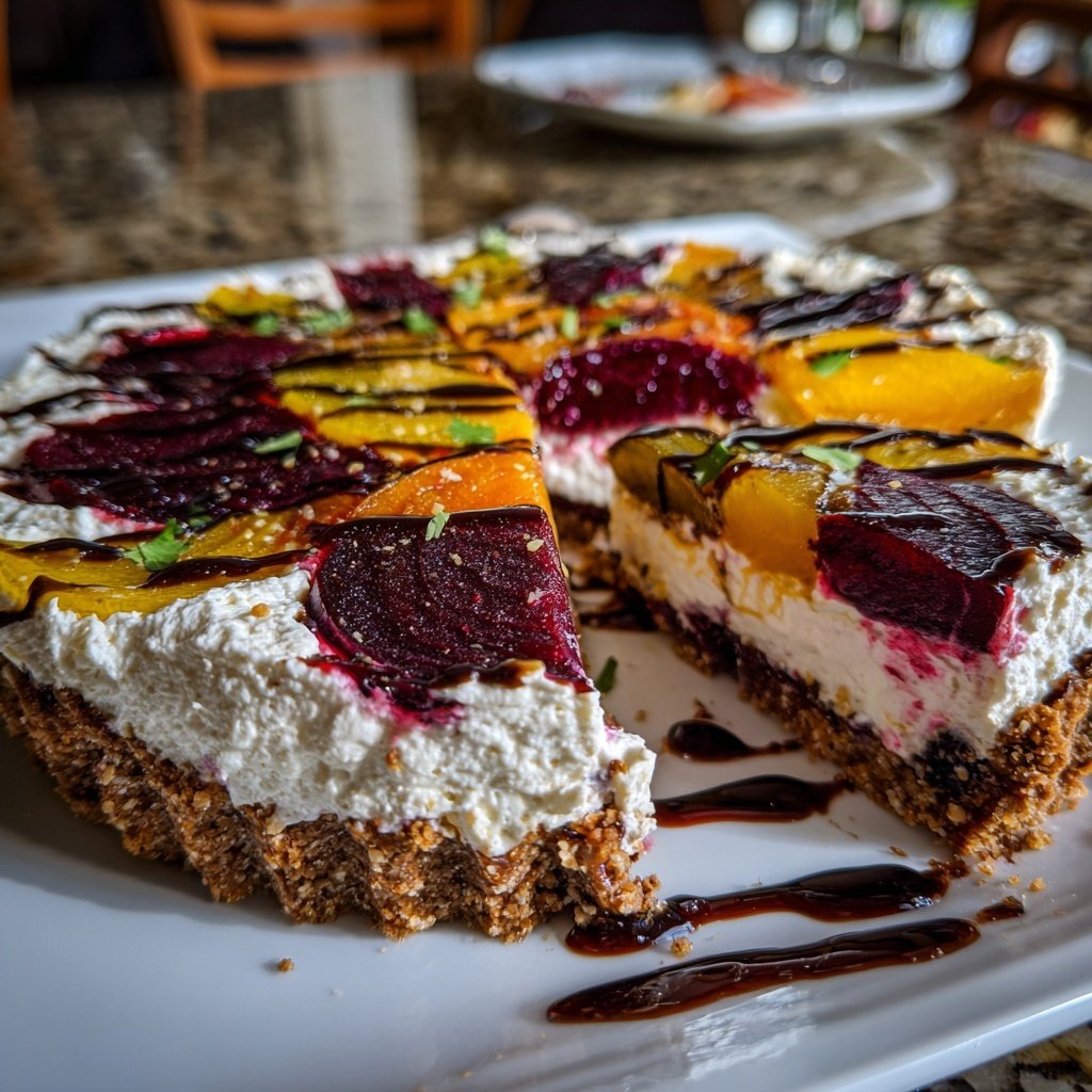 Roasted Beet Tart with Whipped Feta
