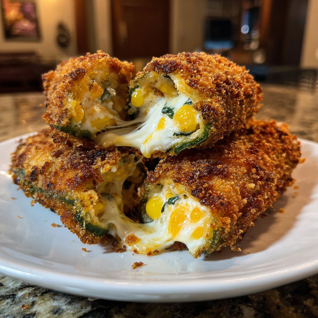Jalapeno Poppers with Creamy Corn Filling
